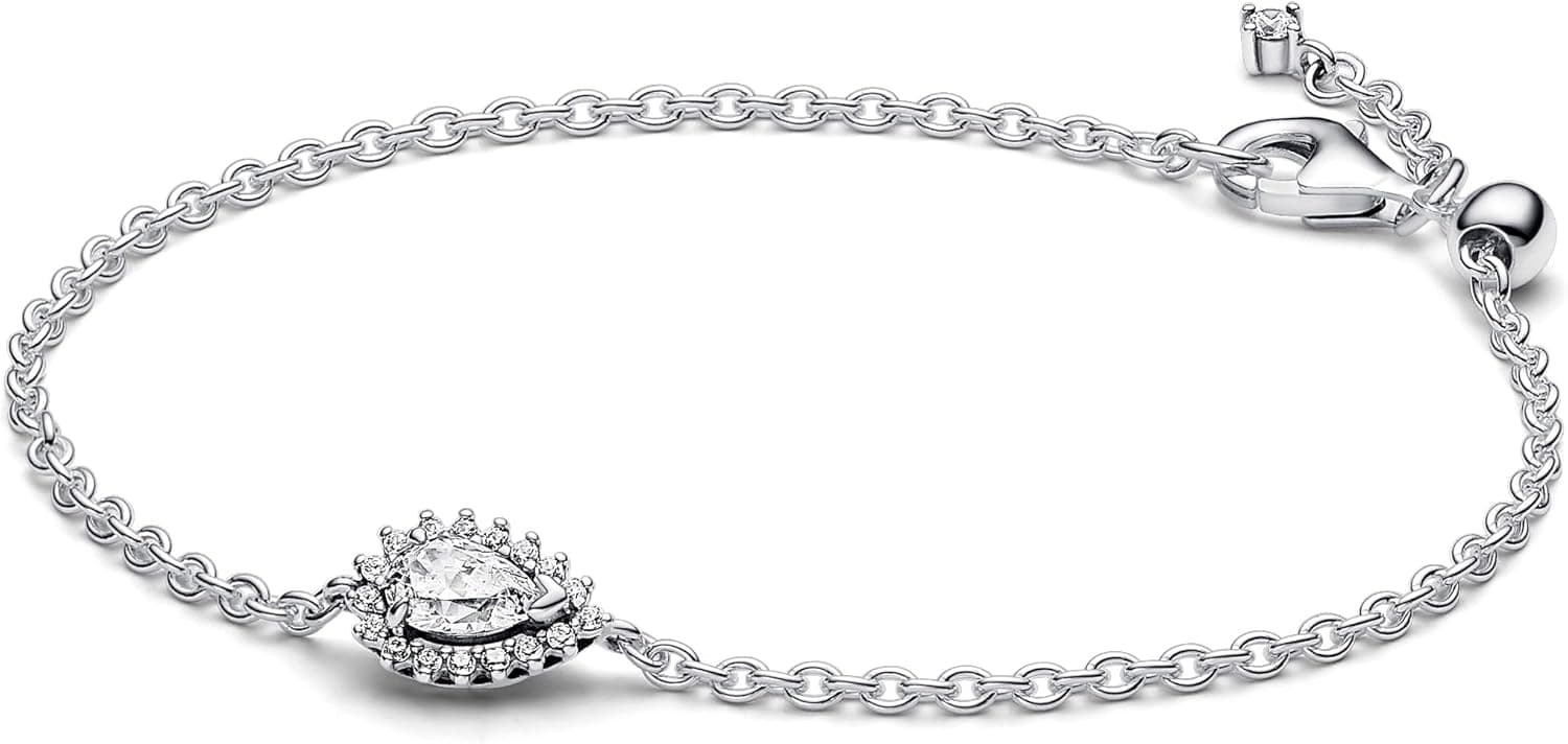 Pandora Pulseira para mulher prata de lei 925 593001C01, Prata esterlina, Zircão