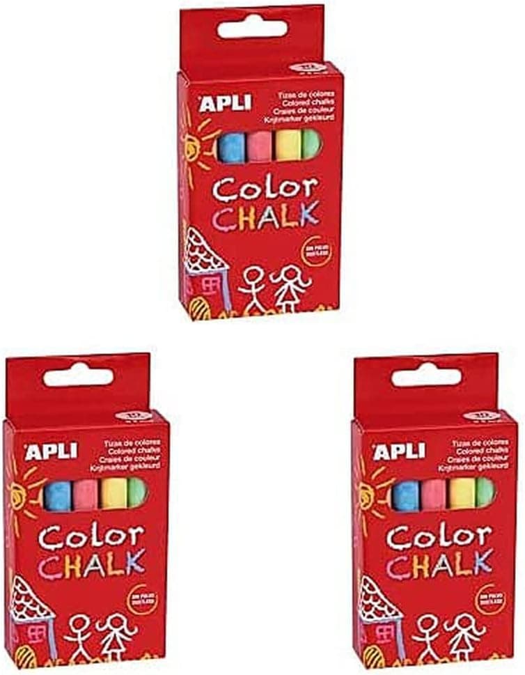 APLI 14574 - Giz cores sortidas 10 un x 3