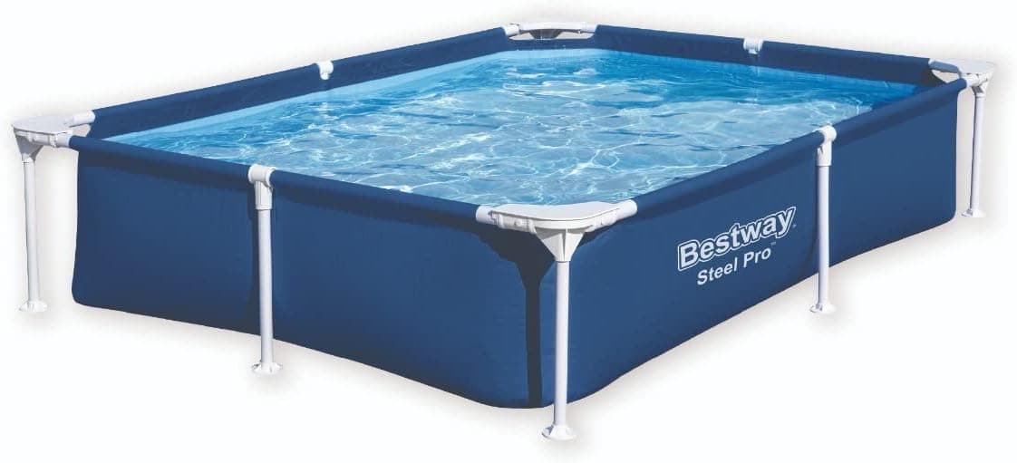 BESTWAY Piscina removível tubular infantil Steel Pro 221 x 150 x 43 cm azul
