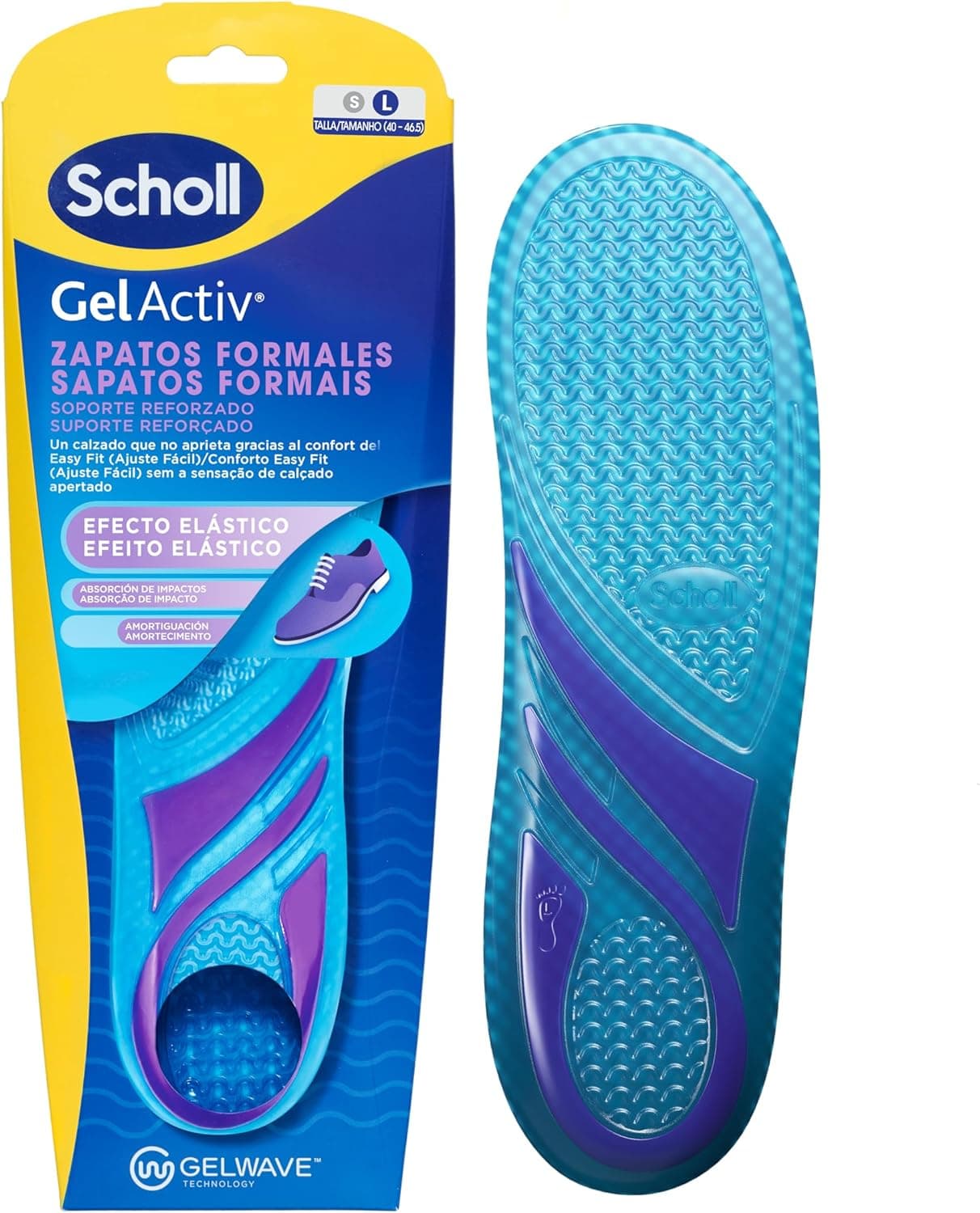 Dr. Scholl's GelActiv | Palmilhas em gel para sapatos formais de homem, conforto diário e ajuste flexível, tamanhos 40-46,5