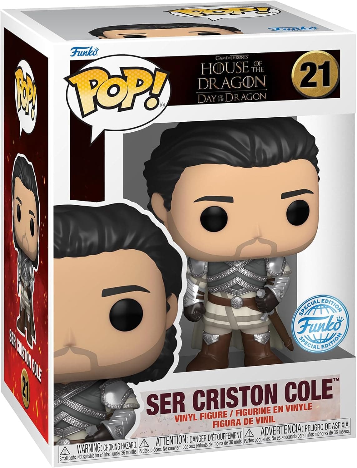 Funko Pop! TV: House of The Dragon - Ser Criston Cole - Exclusiva Amazon - Figura de vinil colecionável 