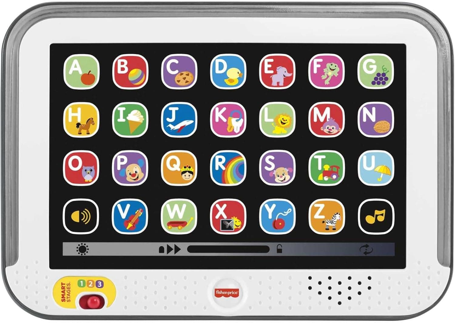 Fisher-Price Meu Primeiro tablet, brinquedo eletrónico, bebés com mais de 1 ano (Mattel CDG61)