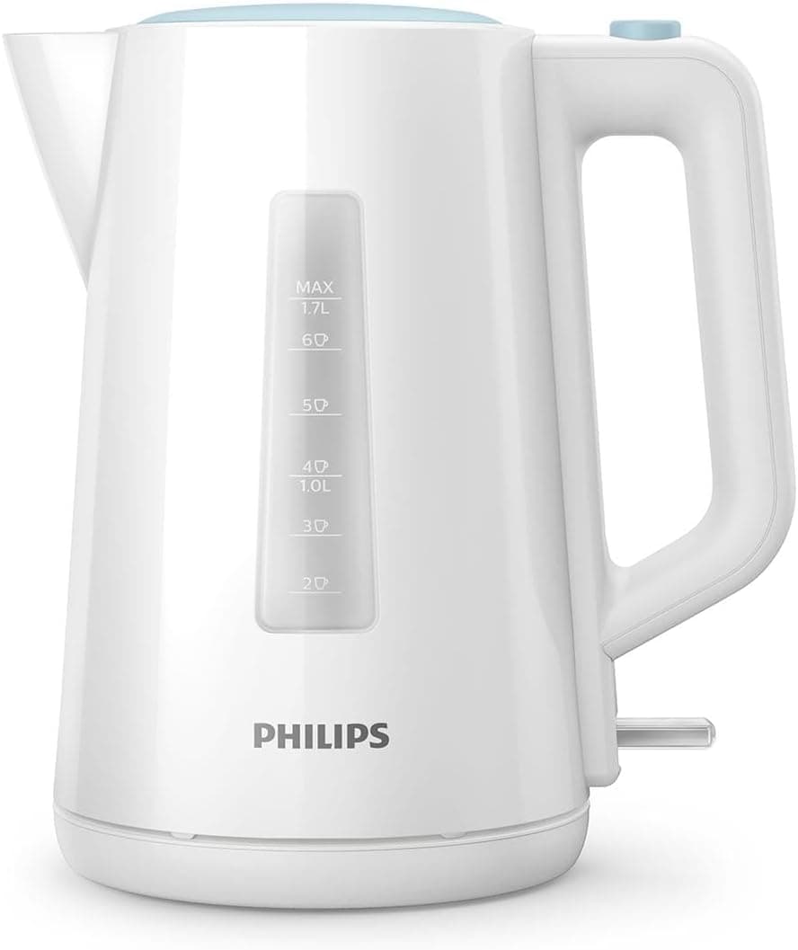 Philips Chaleira de água 1,7 l, tampa com mola, indicador luminoso, base com rotação, branco (HD9318/00)