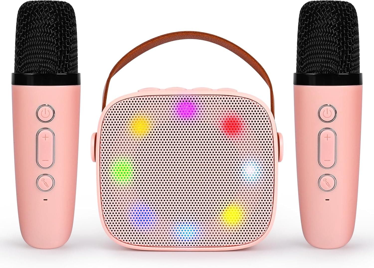 Comius Sharp Microfone Karaoke com 2 microfones sem fios, microfone infantil, máquinas de karaokê para crianças para festas em casa, presentes de aniversário ideais para meninas e meninos