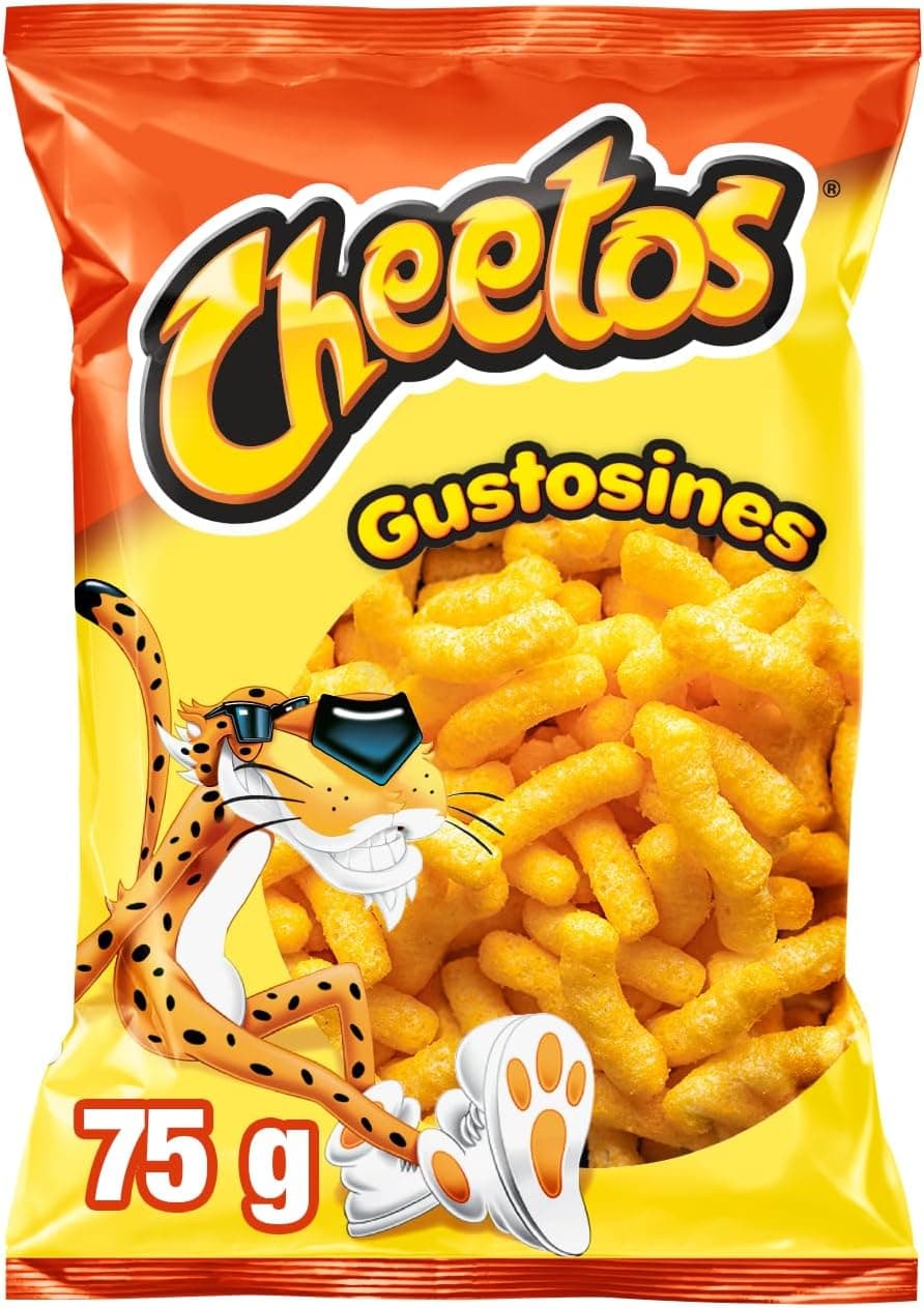Cheetos Gustosines sal produto de aperitivo de milho cozido, 75 g
