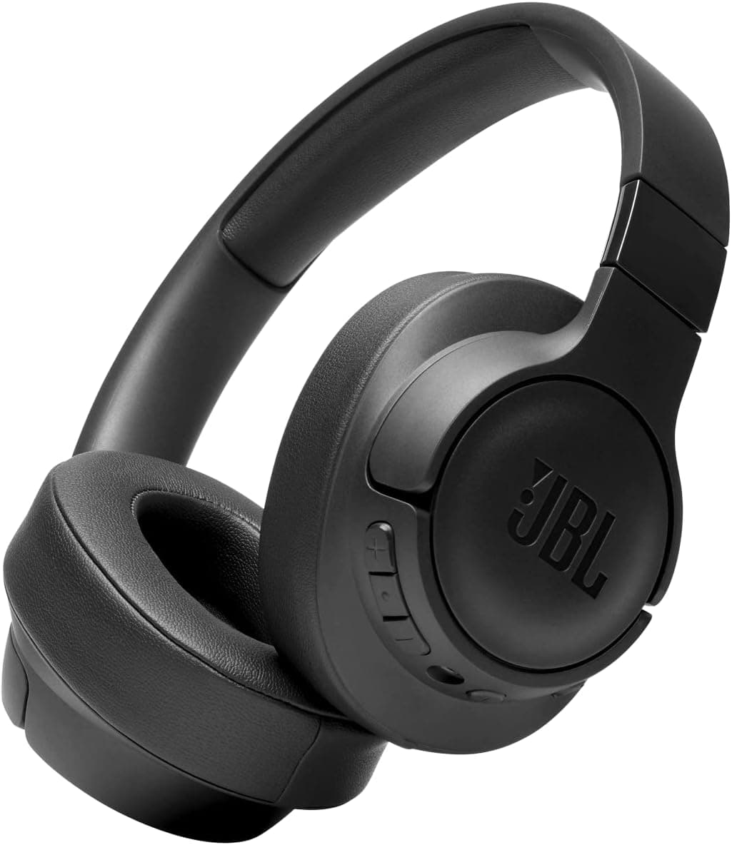 JBL T760BTNC Auriculares Over Ear sem fios com Bluetooth e cancelamento de ruído ativo, auriculares de diadema leves com bateria de até 50 horas com BT+NC e cabo removível, preto