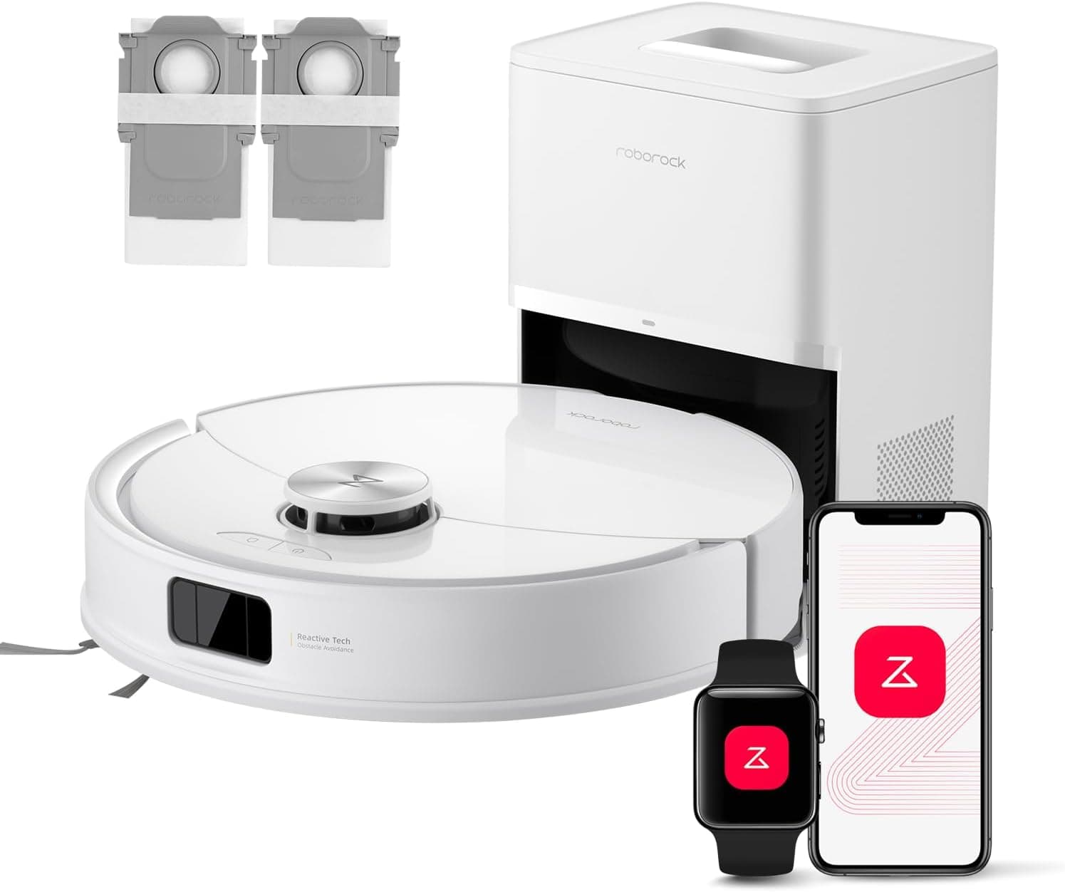 roborock Q10 S5+ Set Robot aspirador e lavatório 2 em 1 de 10000 Pa, sistema duplo anti-emaranhados, obstáculo voidance, 7 Weeks Self-Emptying, navegação precisa LiDAR, controlo por aplicativo