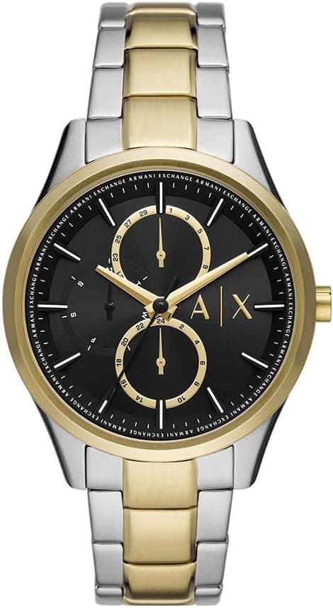 Relógio Armani Exchange para Homem, Movimento multifunções de Quartzo e Caixa de 42 mm com Bracelete em Aço Inoxidável