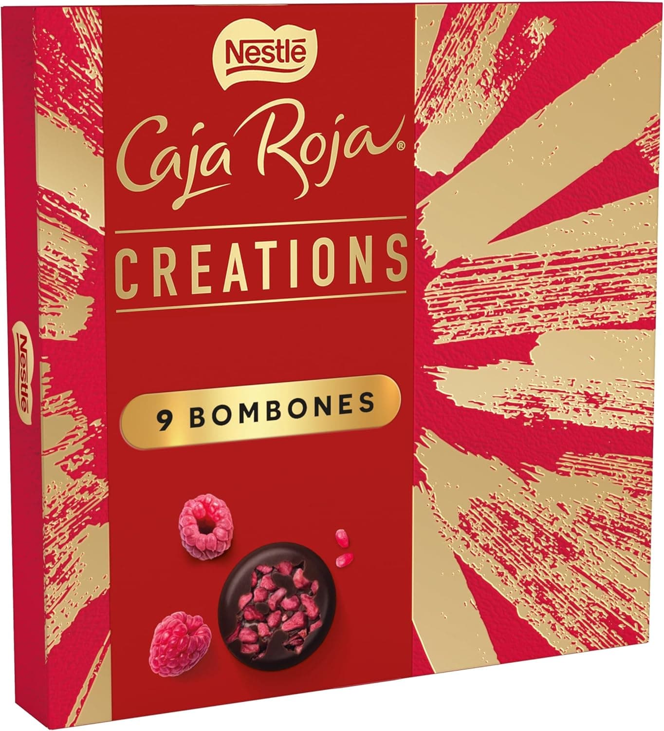NESTLÉ CAJA ROJA Creations Chocolate preto e framboesas estojo 109 g