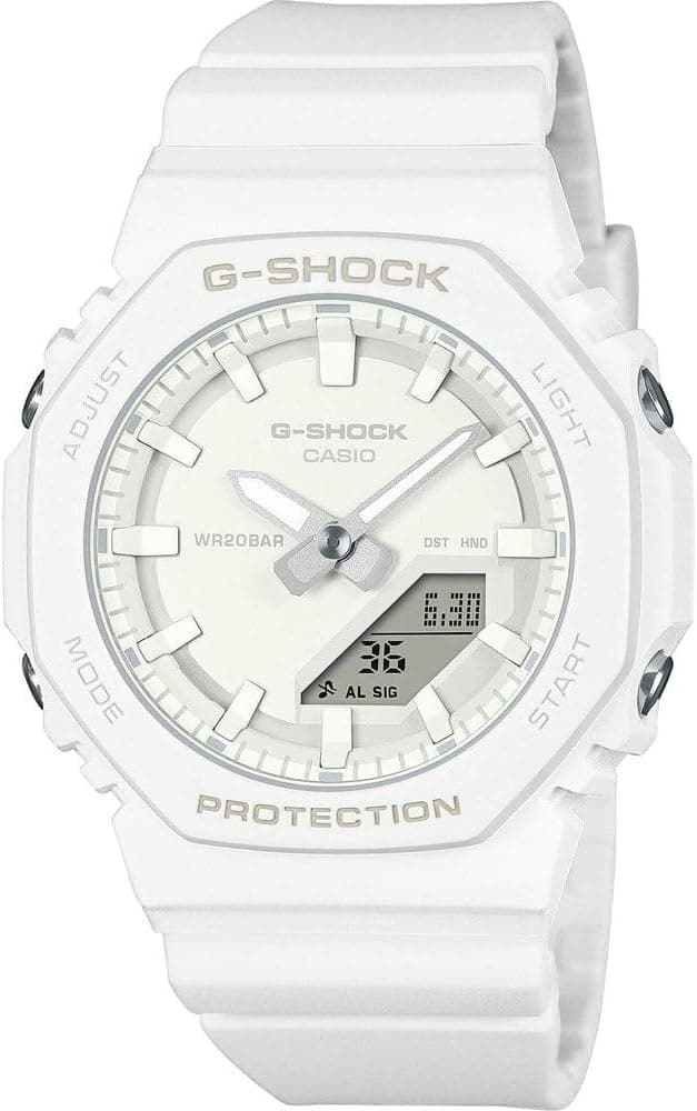Casio Relógio analógico digital para homens de quartzo GMA-P2100-7AER, Branco, Desportivo