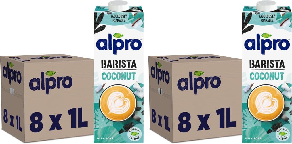 Alpro Bebida vegetal de coco barista, 16 x 1L