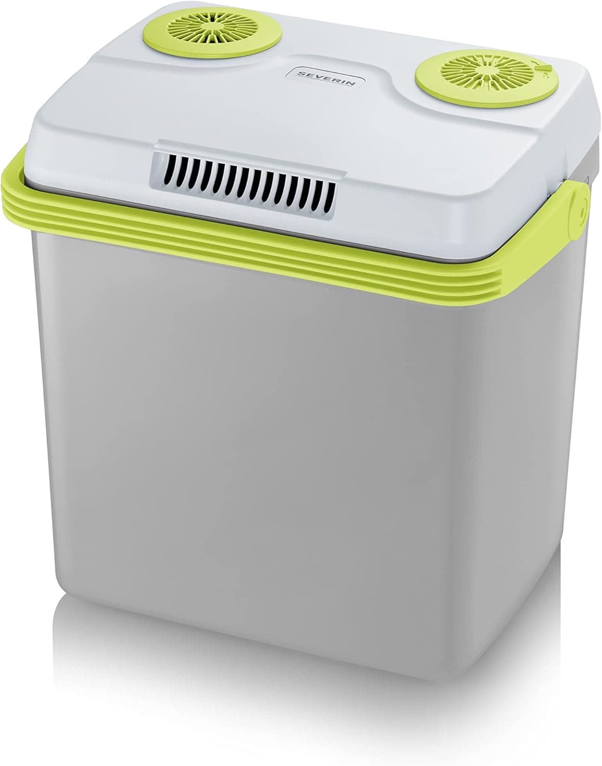 Severin TKB 2925 - Geladeira portátil elétrica com conexão USB, capacidade de 25 l, potência de 58 W, cor cinzento verde