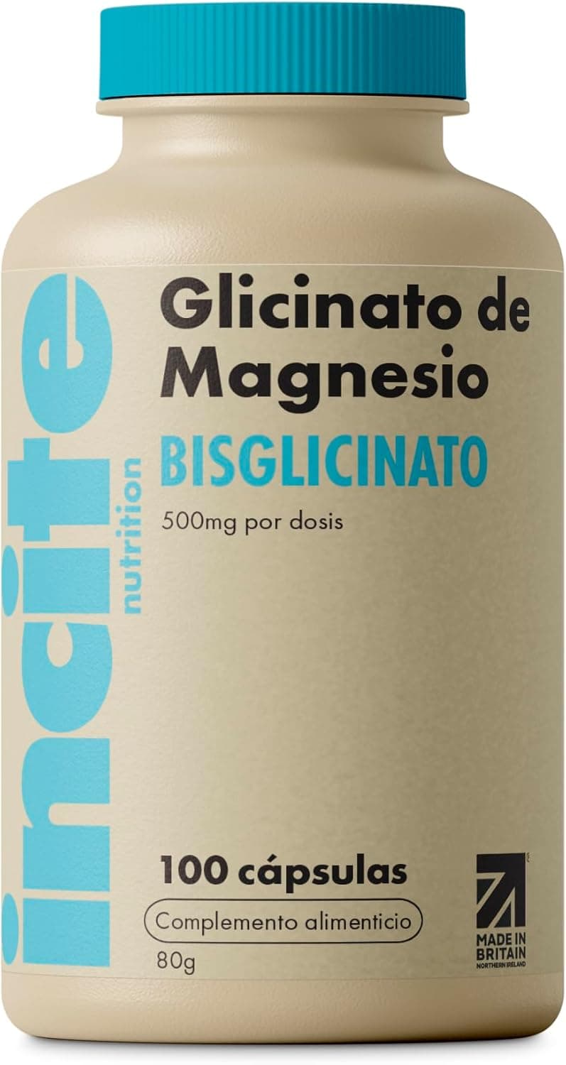 Bisglicinato de magnésio - 500 mg - Alta potência 100 cápsulas veganas (fornecimento de 3 meses) - Bisglicinato de magnésio - alta biodisponibilidade - Melhoria do sono, glicinato de magnésio