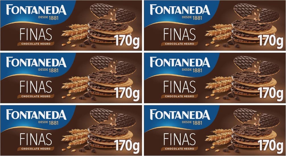 Fontaneda Biscoitos Digestive encanamento fino cobertos com chocolate preto, 170 g 170 g