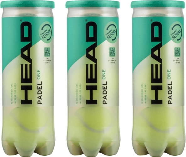 HEAD 3B Padel One | Pack de 3 tubos de 3 bolas de padel