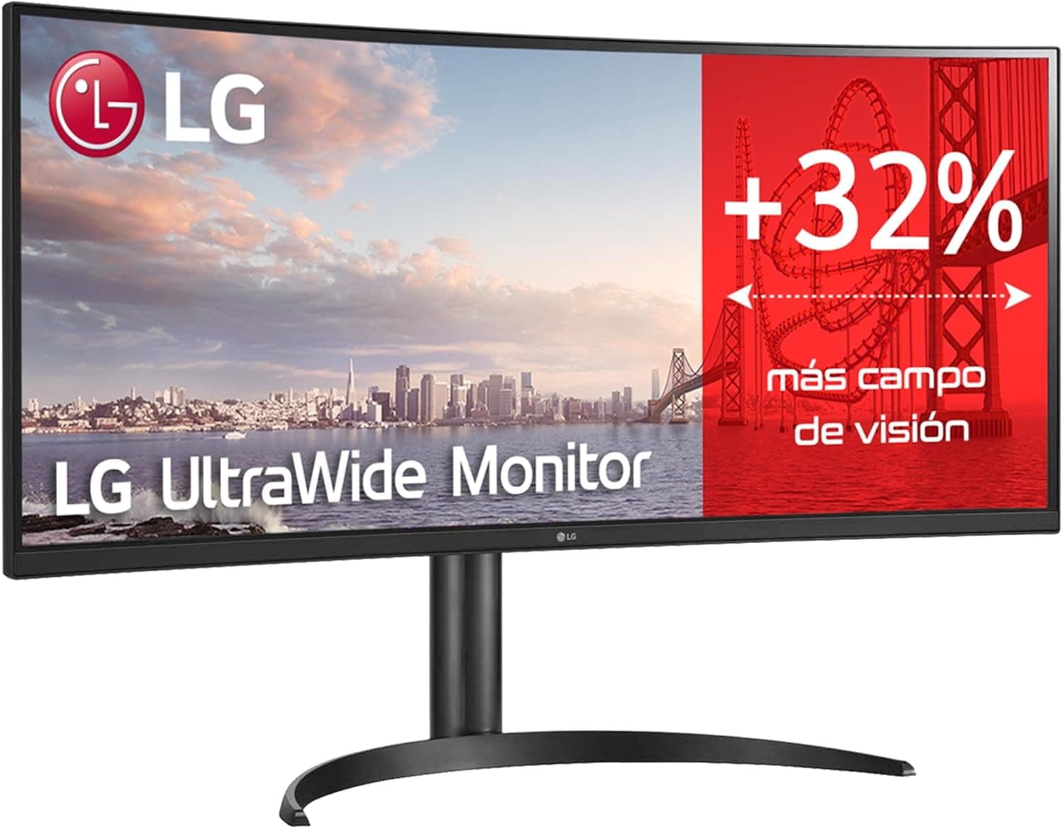 LG 34WQ75C-B - Monitor UltraWide ultrapanorâmico de 34 polegadas, 21:9, painel IPS: 3440 x 1440, 300cd/m², 1000:1, sRGB >99%, diag. 86,6 cm, entrada: HDMIx2, RJ45, 2PBP, inclinação ajustável, cor