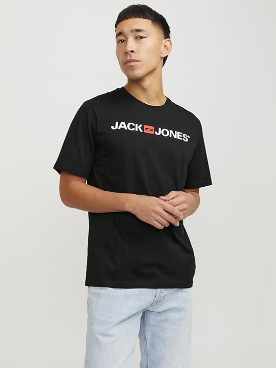 JACK & JONES Jjecorp Logo Tee SS Crew Neck T-Shirt, t-shirt para homem