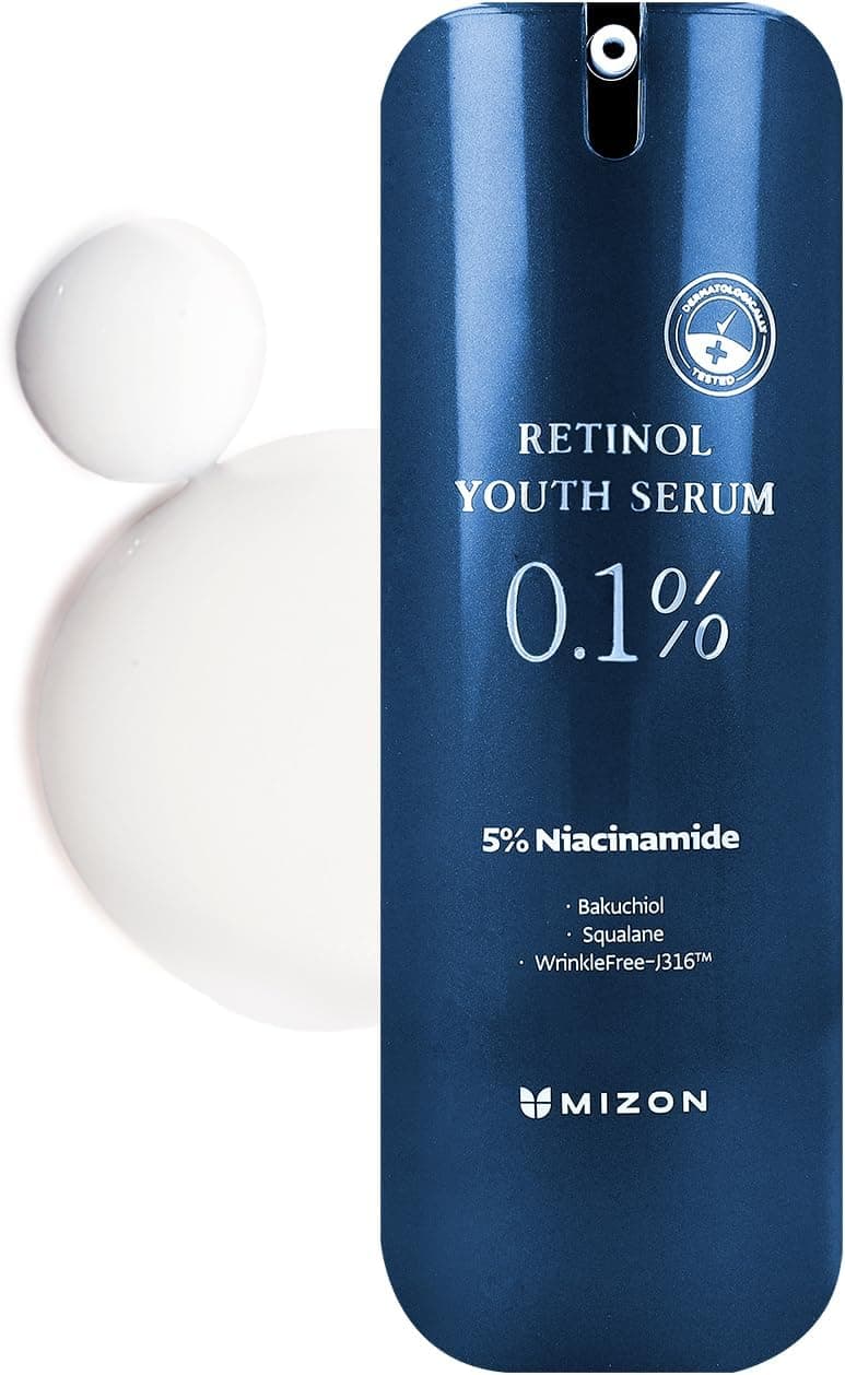 Mizon Retinol Youth Serum | Sérum facial antienvelhecimento com 0,1% de retinol, 28 g