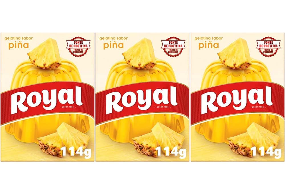 Royal Gelatina sabor abor abacaxi, 114 g x 3