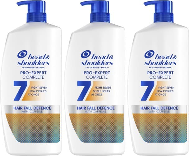 H&S Pro-Expert 7 champô anti-queda anti-caspa 800 ml com cafeína, combate 7 sintomas da concha para uma proteção completa do couro cabeludo, evita queda de empilhar, clinicamente testada