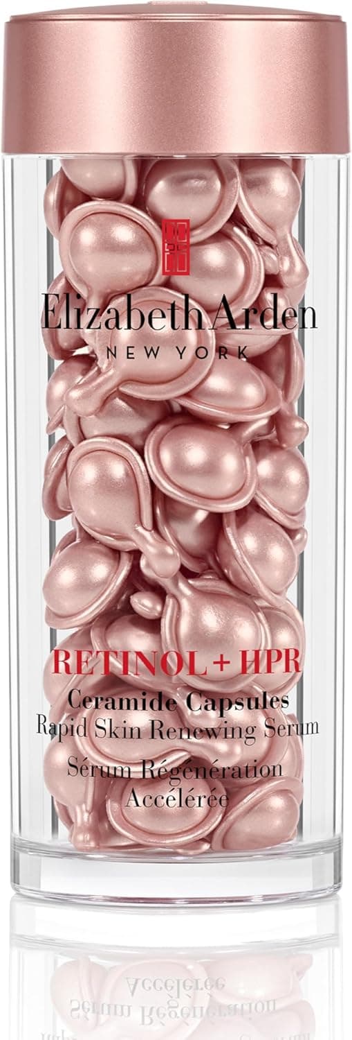 Elizabeth Arden - Retinol HPR, cápsulas de soro de ceramidas e retinol de alta eficiência, reduz as linhas de expressão e rugas, melhora a firmeza da pele, monodose, 60 cápsulas