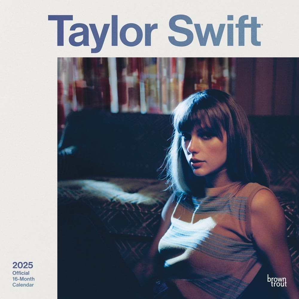 Calendário Taylor Swift oficial 2025 12 x 24 polegadas Monthly Square Wall