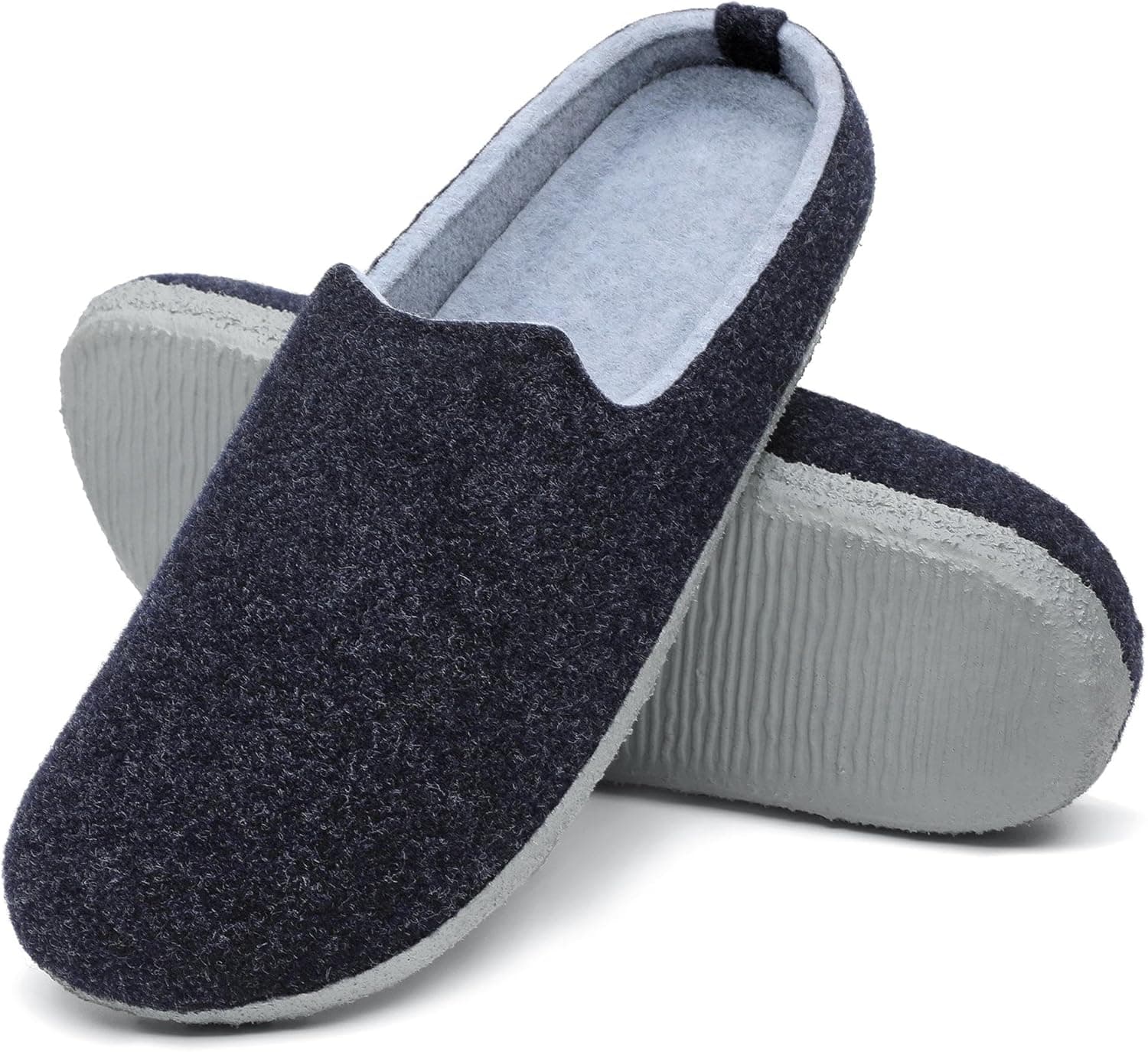 Mishansha Pantufas de casa de feltro unissexo para adulto