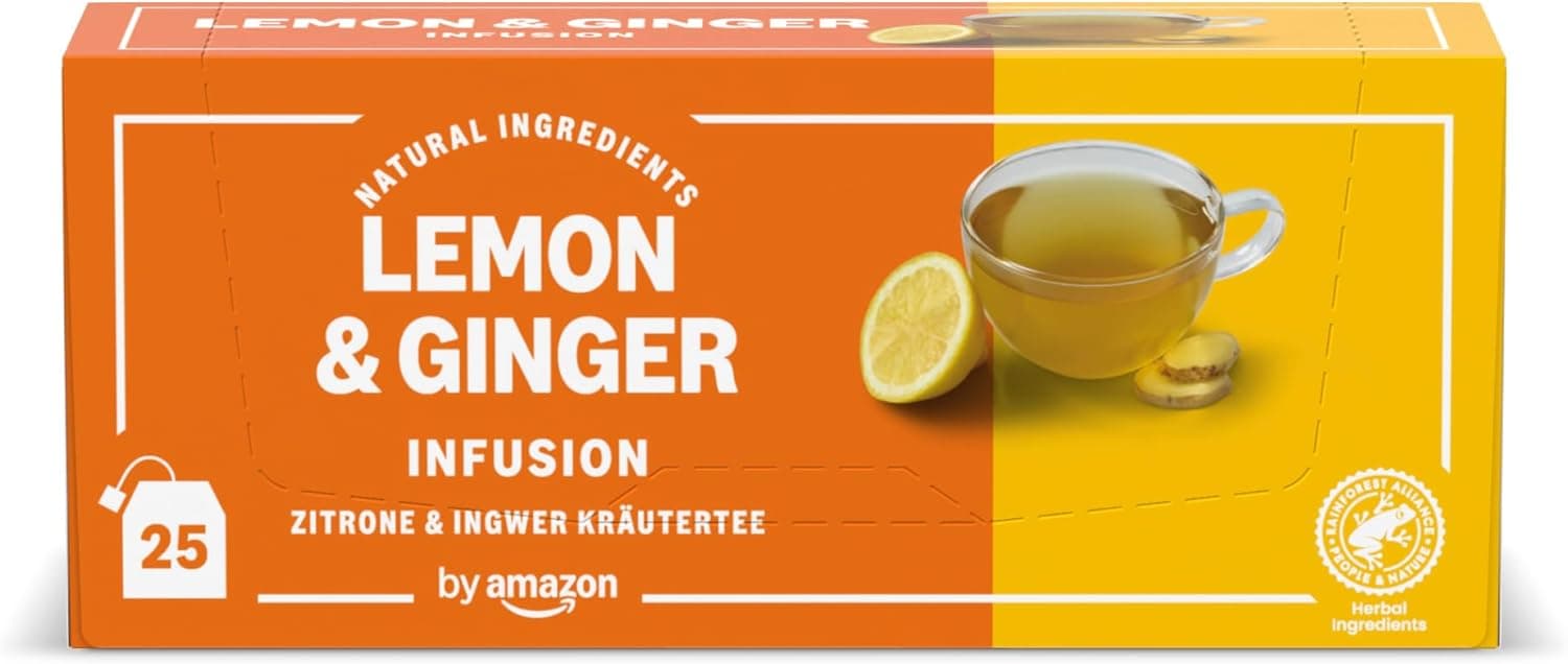 By Amazon Lemon and Ginger | Infusão de limão e gengibre em 25 saquetas