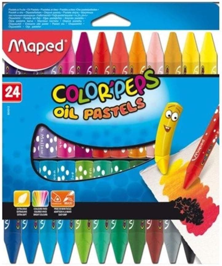 Maped 864012 - Estojo de 24 ceras macias