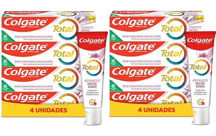Colgate Total Advanced gengivas saudáveis pasta de dentes, pack 8 unidades x 75 ml