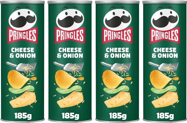 Pringles Cheese & Onion 185 g x4