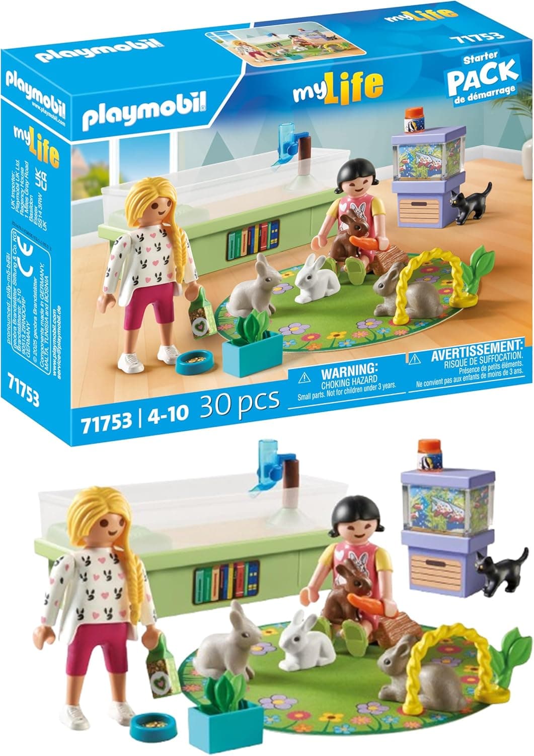 PLAYMOBIL | My Life | Família com coelhos | Personagens e animais | brinquedos para crianças a partir de 4 anos | 71753