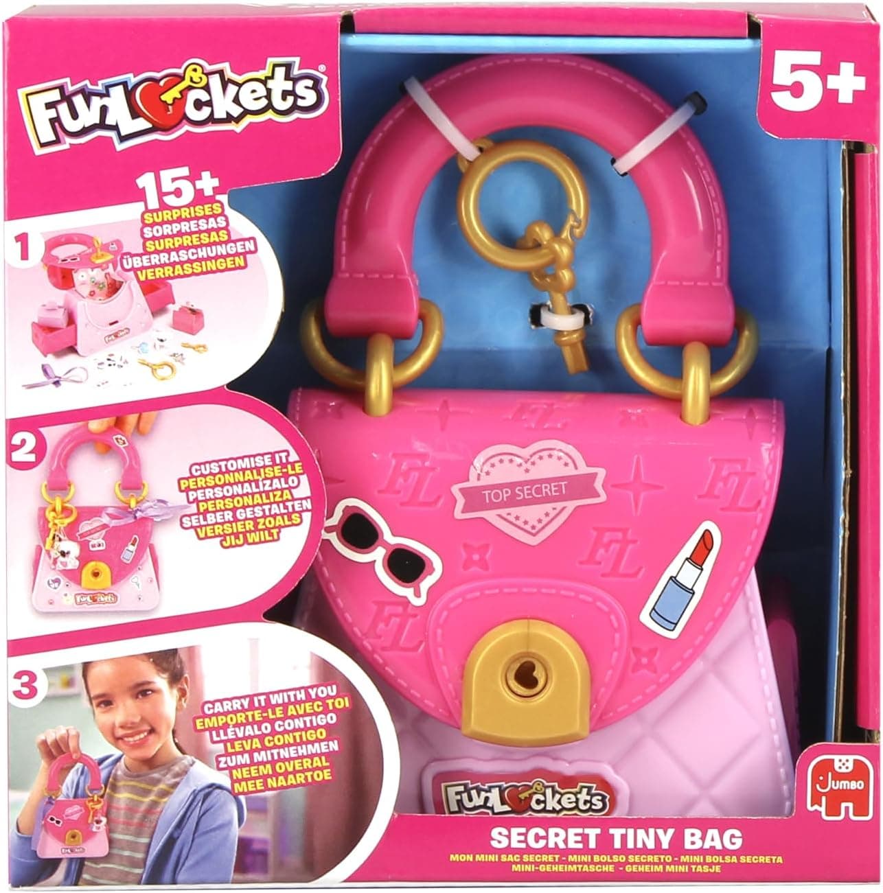 FUNLOCKETS Mini Secret Bag | Mala de brincar surpresa para crianças a partir dos 5 anos