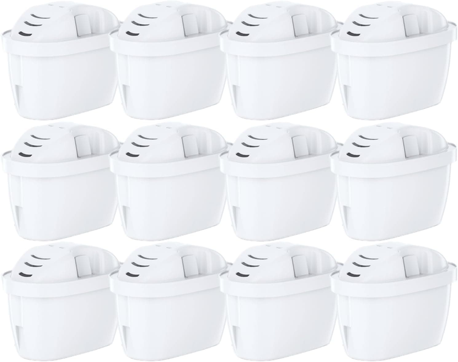 Mutital Cartuchos de filtro de água, 12 unidades, substituição para filtro de água Brita Maxtra cartuchos de filtro, cartuchos de filtro Aquaphor, filtro de carvão ativo, compatível com filtro de água