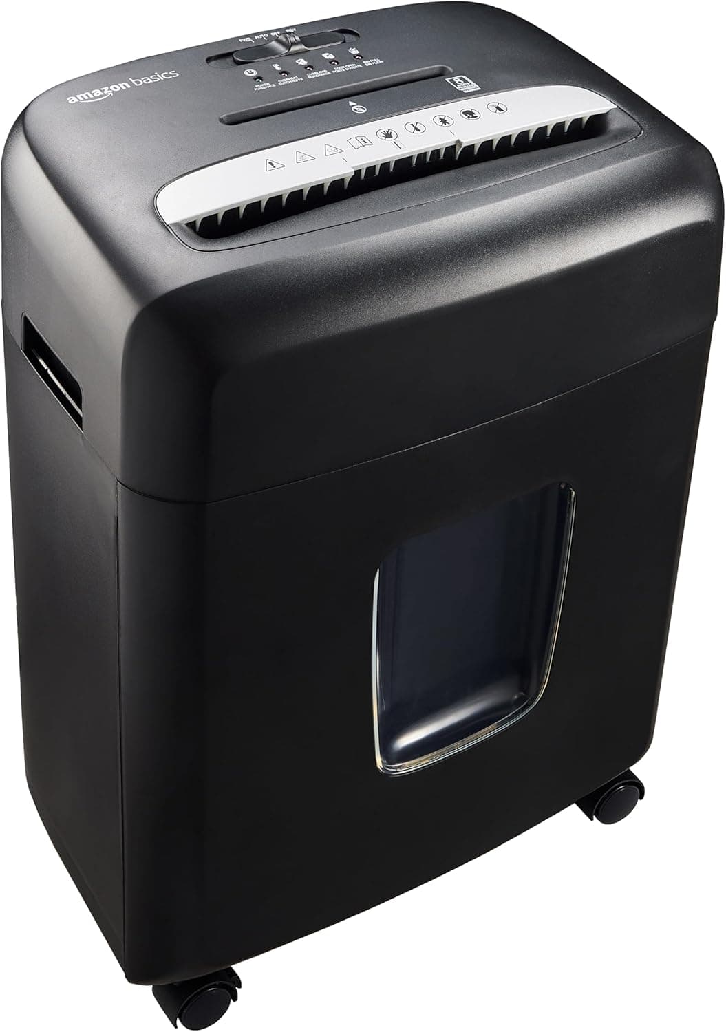 Amazon Basics Triturador de micro-corte 8 folhas capaz de destruir papel CD e cartões de crédito, preto