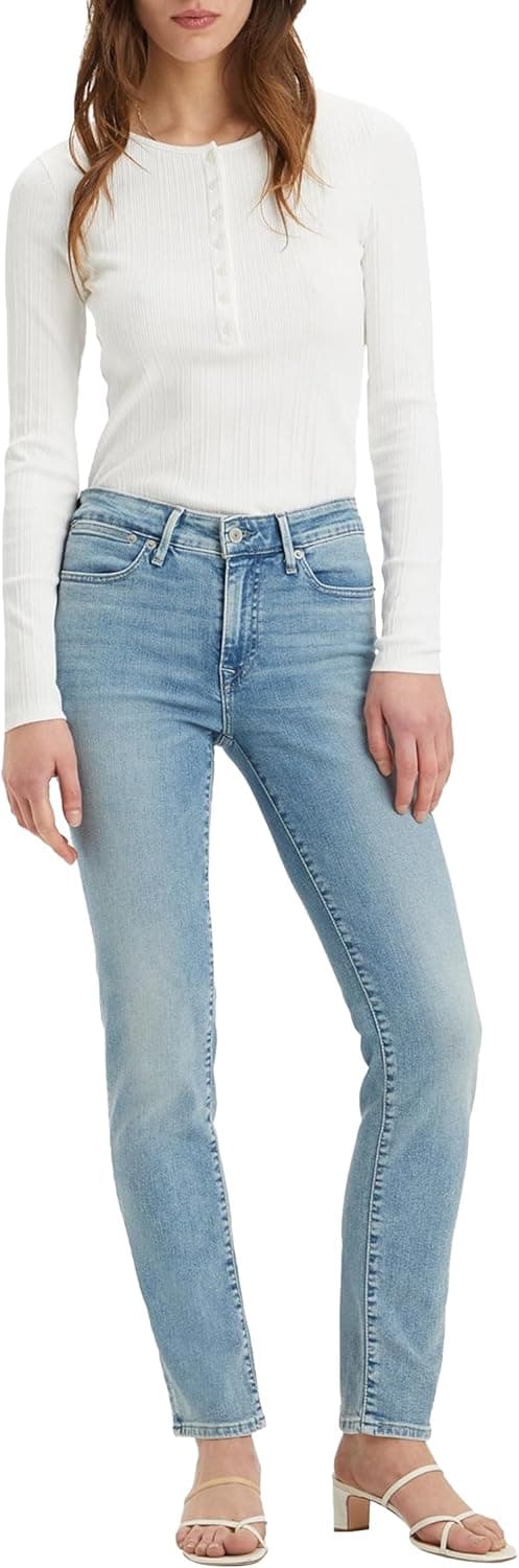 Mulher Levi's 712 Slim Fit Calças de Ganga Blue Wave Light