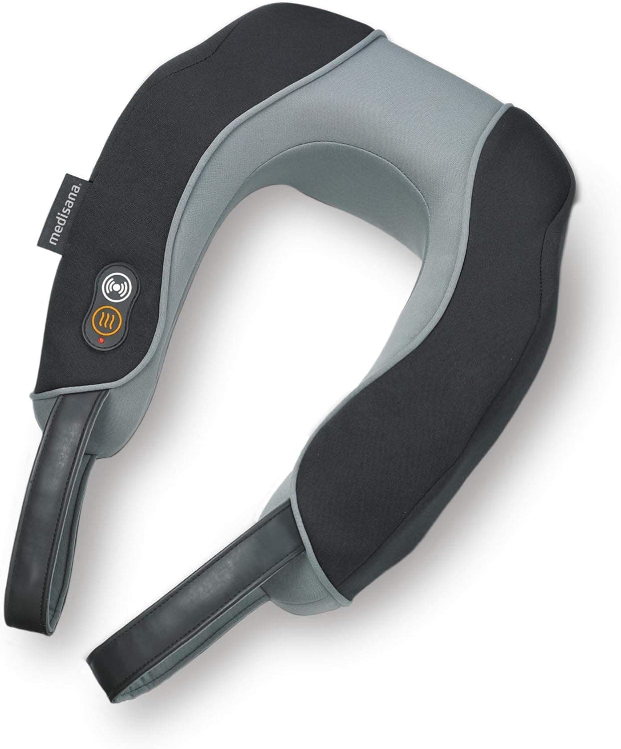 medisana NM 868 Almofada cervical com massagem por vibração, função térmica aprimorada, massagem por vibração para pescoço e ombros, almofada cervical a pilhas para casa, escritório ou viagem