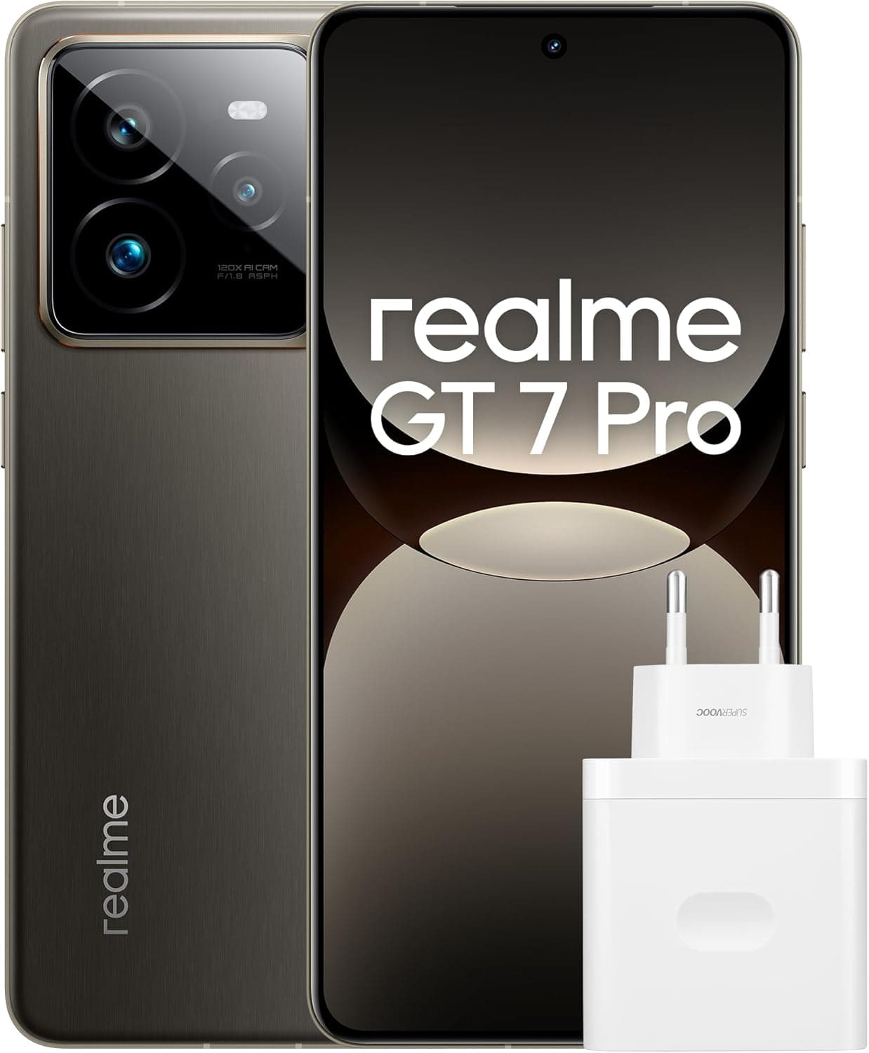 realme Smartphone GT 7 Pro 5G Telemóvel 12 + 256 GB, processador Snapdragon 8 Elite, ecrã RealWorld Eco², câmara de instantâneos ultra tranítidos com IA, cinzento, exclusivo da Amazon