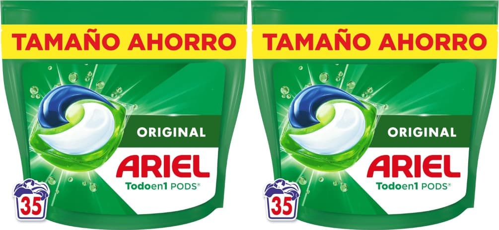 Ariel PODS Tudo em 1, detergente líquido para máquina de lavar, 35 cápsulas x 2, total de 70