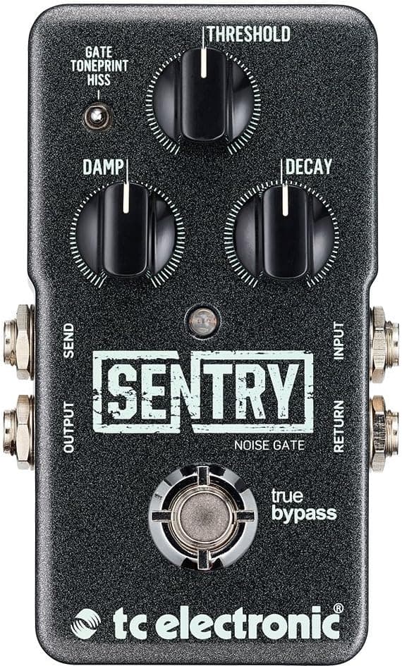 TC Electronic SENTRY NOISE GATE Pedal de controlo de ruído multibanda com modo Hard-Gate e TonePrints integrados