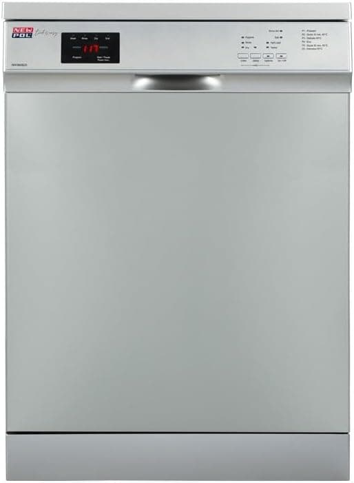 New Pol Lava-louças 13 talheres, 6 programas, início diferido, E, Aqua Zone, Display, 3ª bandeja. Inox 