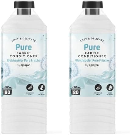 By Amazon Suavizante, peles sensíveis, 80 lavagens (embalagem de 2)