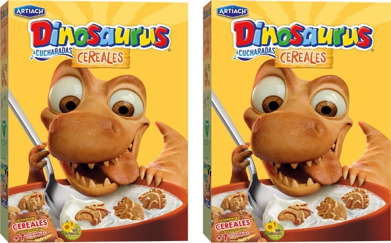 Artiach Dinosaurus | Bolachas de cereais em formato de dinossauro, 320 g x 2