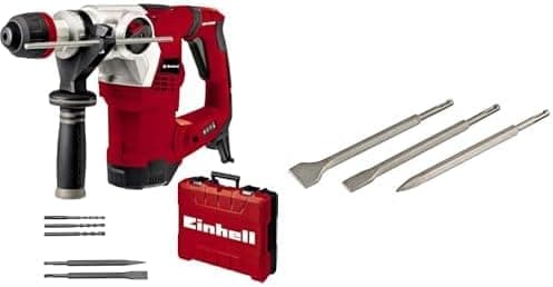 Einhell Martelo perfurador TE-RH 32 4F kit (1250 W, 5 J, perfuração perfuração com impacto cinzelado com/sem fixação, incl. Mala E-Box, 3 brocas, 2 cinzéis) conjunto de cinzéis SDS