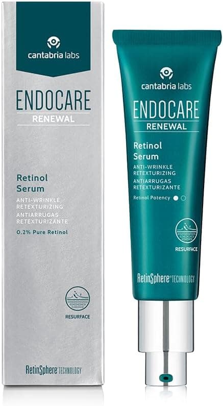 Cantabria Labs Endocare Renewal Retinol Serum (0,2% Retinol Puro). - Formulado em microesponjas em textura anidra: Anti-rugas, retexturizante, 30 ml