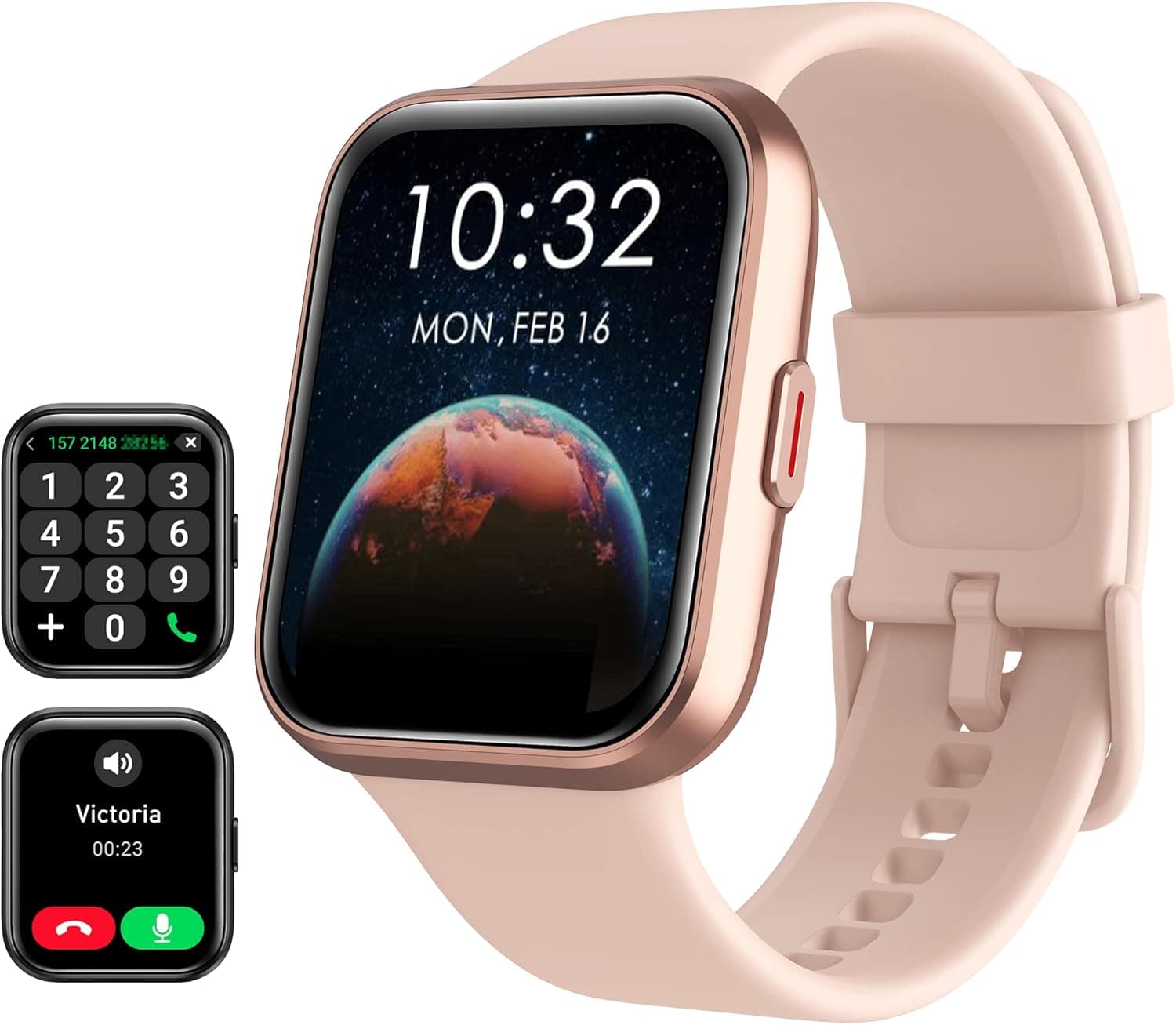 Relógio inteligente Tensky para mulher com chamadas de voz Alexa, notificações WhatsApp, smartwatch de 1,8" com monitor de SpO2/frequência cardíaca/sono, 110 modos desportivos, à prova de água IP68, presente para iPhone e Android