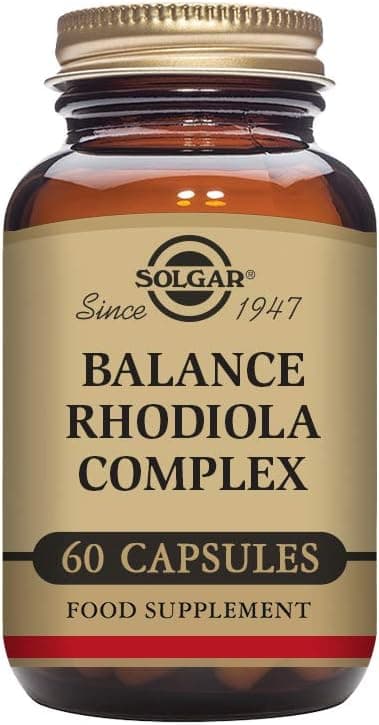 Solgar, Balance Rodiola Complex, ultinutriente e herbário, vitaminas grupo B, funcionamento do sistema nervoso, 60 cápsulas vegetais