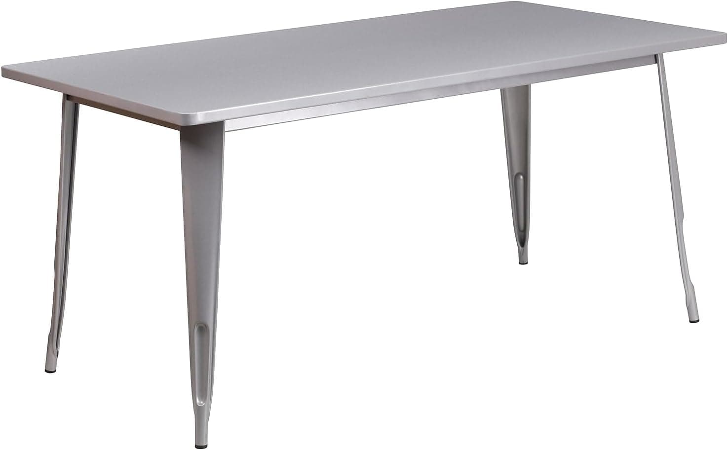Flash móveis Mesa retangular de metal para interior e exterior, 80 x 160 x 74,9 cm