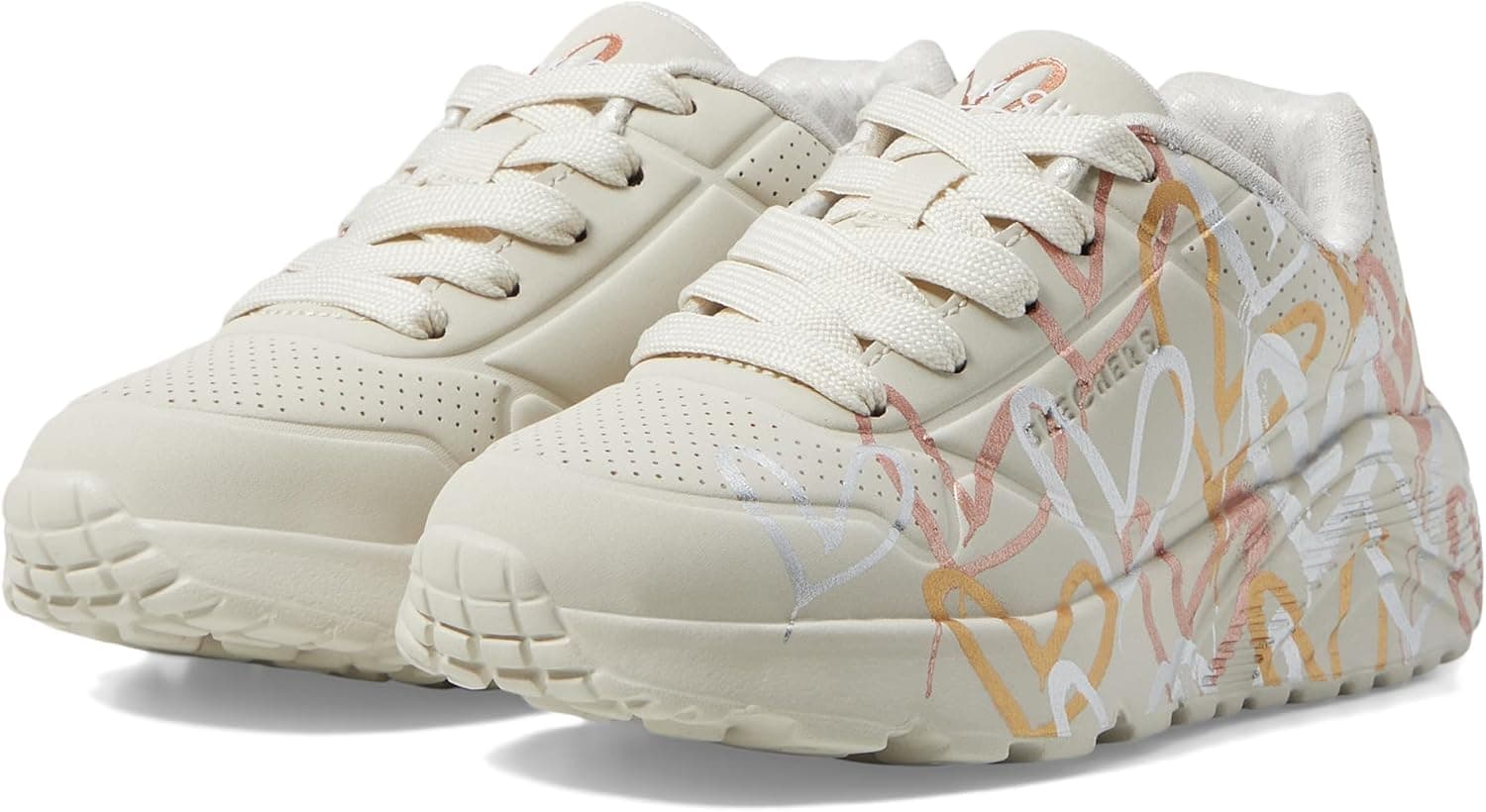 Skechers Uno Lite Metallic Love Sapatilhas para meninas