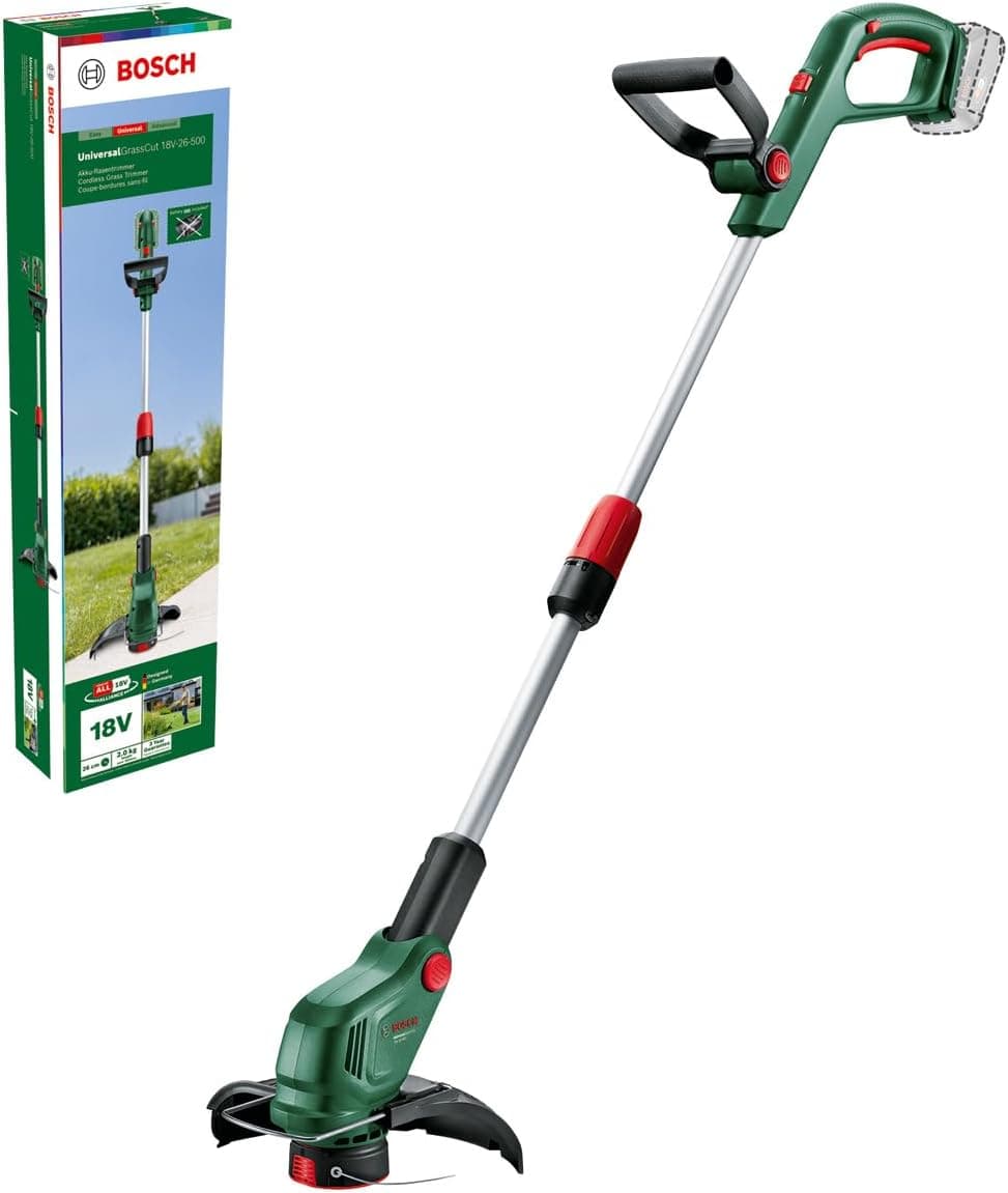 Bosch UniversalGrassCut 18V-26-500 | Aparador de relva a bateria sem bateria e carregador, corte de 26 cm